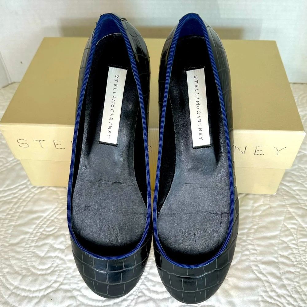 PRICE REDUCED! Stella McCartney Blue Ballet Flats Size 8 (38 EU) - Picture 1 of 10